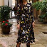 KLIN LADY dress Warsaw birds print