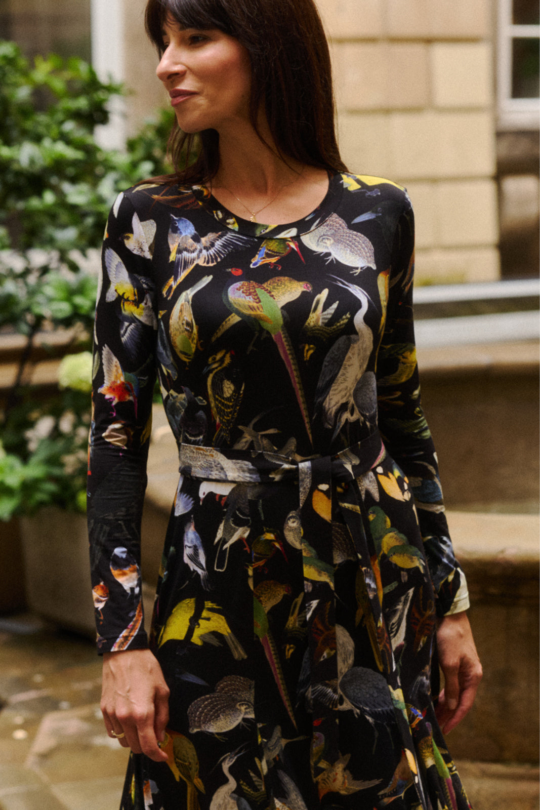 KLIN LADY dress Warsaw birds print