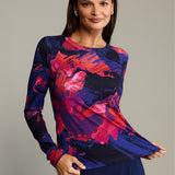 Bluzka SAWCIA Z DŁUGIM RĘKAWEM print Dreamworld orange & violet