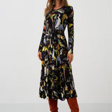 KLIN LADY dress Warsaw birds print