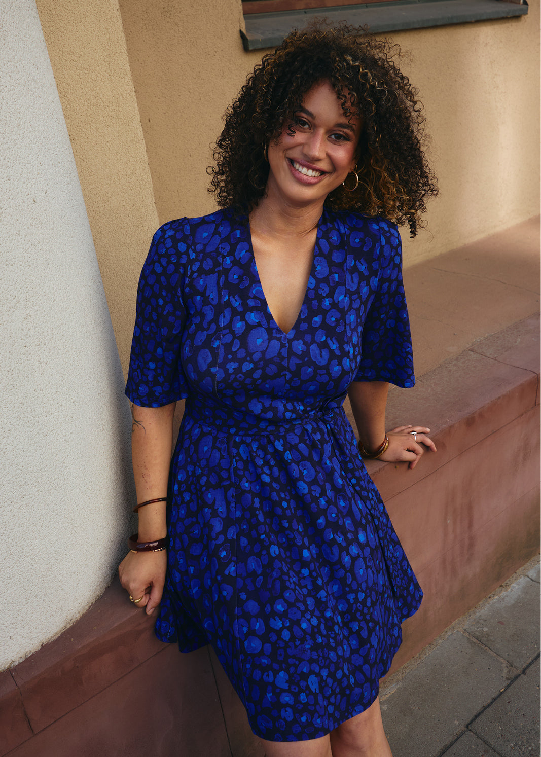 Sukienka FLORENCJA print leo art blue