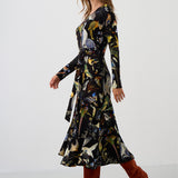 KLIN LADY dress Warsaw birds print