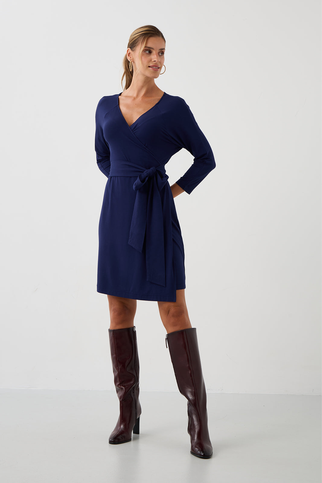 Goddess Dress Above the Knee Night Navy