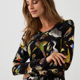 KLIN LADY dress Warsaw birds print