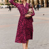 Dress MON AMOUR leo print pink and black