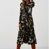 KLIN LADY dress Warsaw birds print