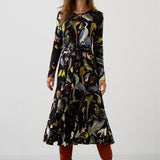 KLIN LADY dress Warsaw birds print