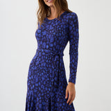 Sukienka KLIN LADY print leo art blue
