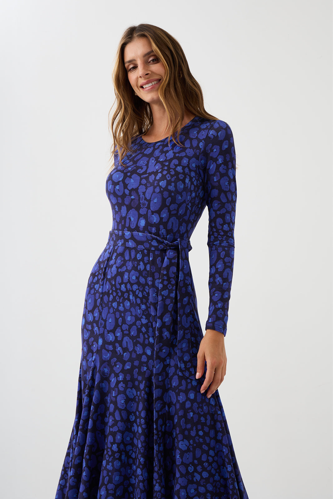 Sukienka KLIN LADY print leo art blue
