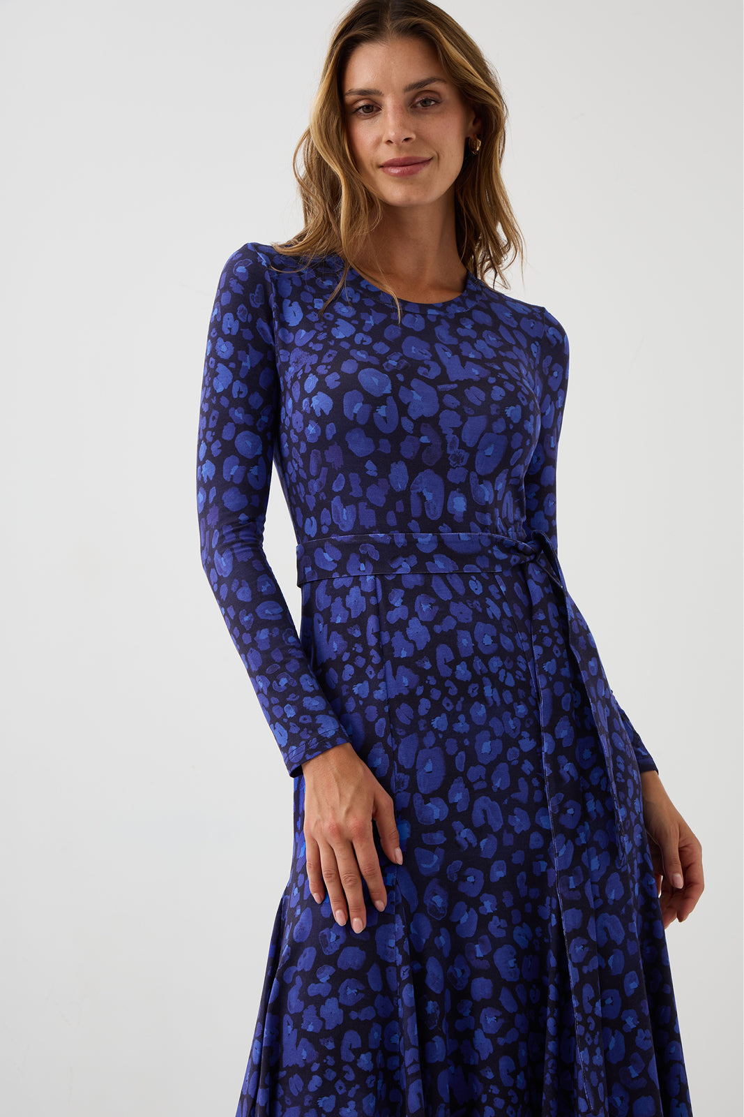 Sukienka KLIN LADY print leo art blue