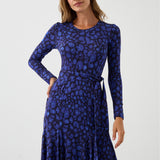 Sukienka KLIN LADY print leo art blue