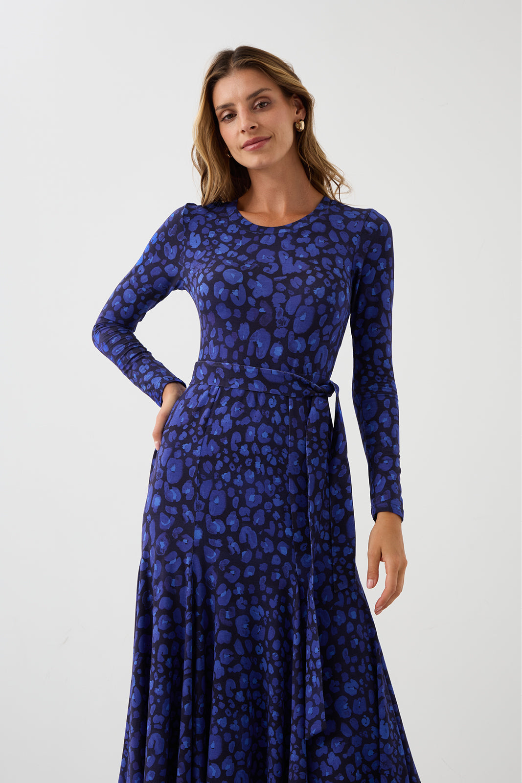 Sukienka KLIN LADY print leo art blue