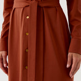 Dress OFFICE QUEEN WITHOUT POCKETS rusty