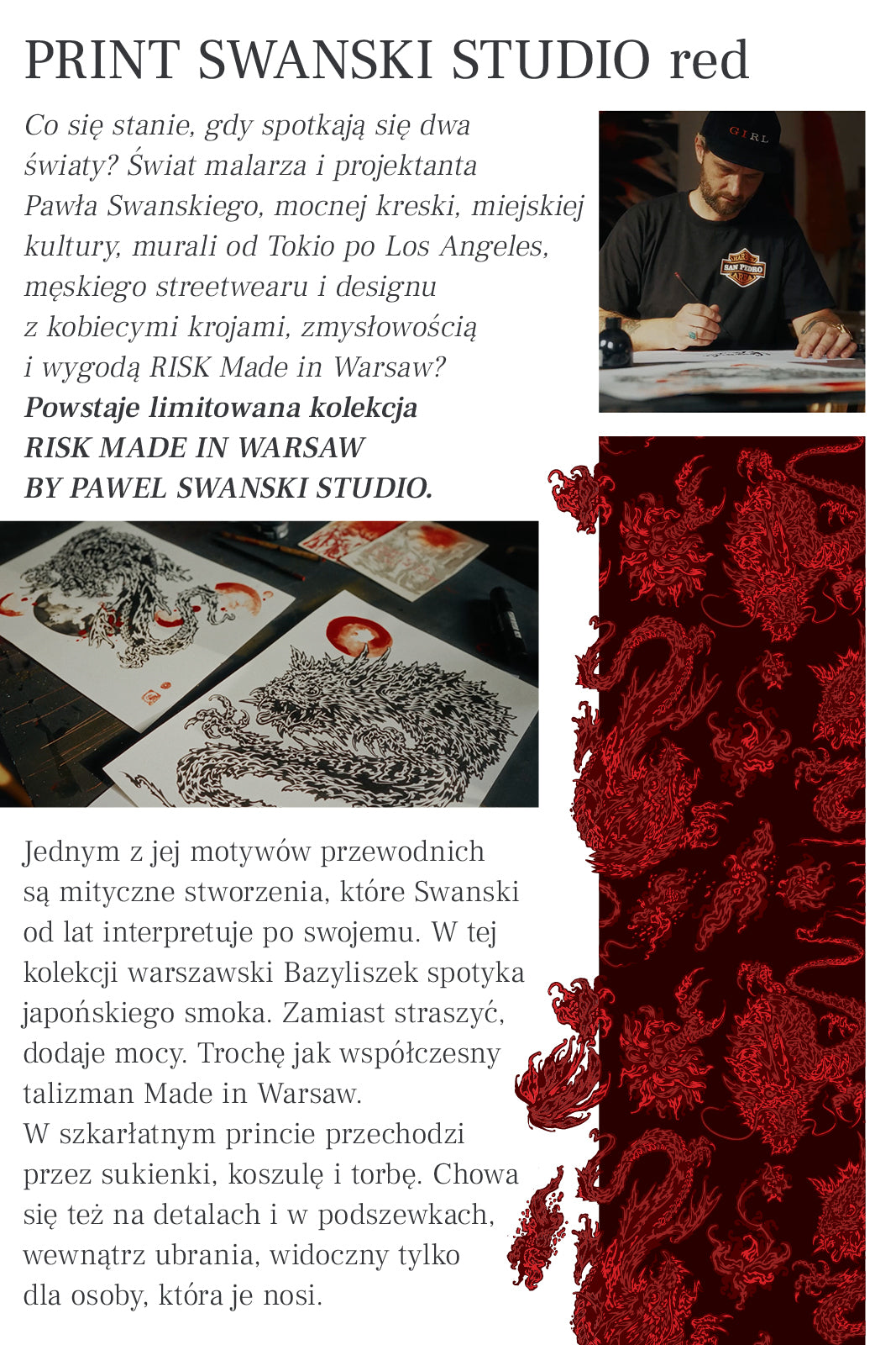 Koszula STAR IS BORN print Swanski Studio red