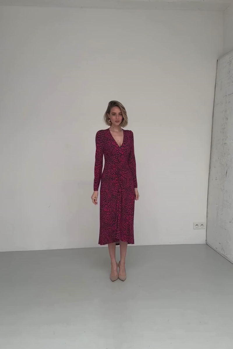 Sukienka MUSE print mini leo pink & art blue