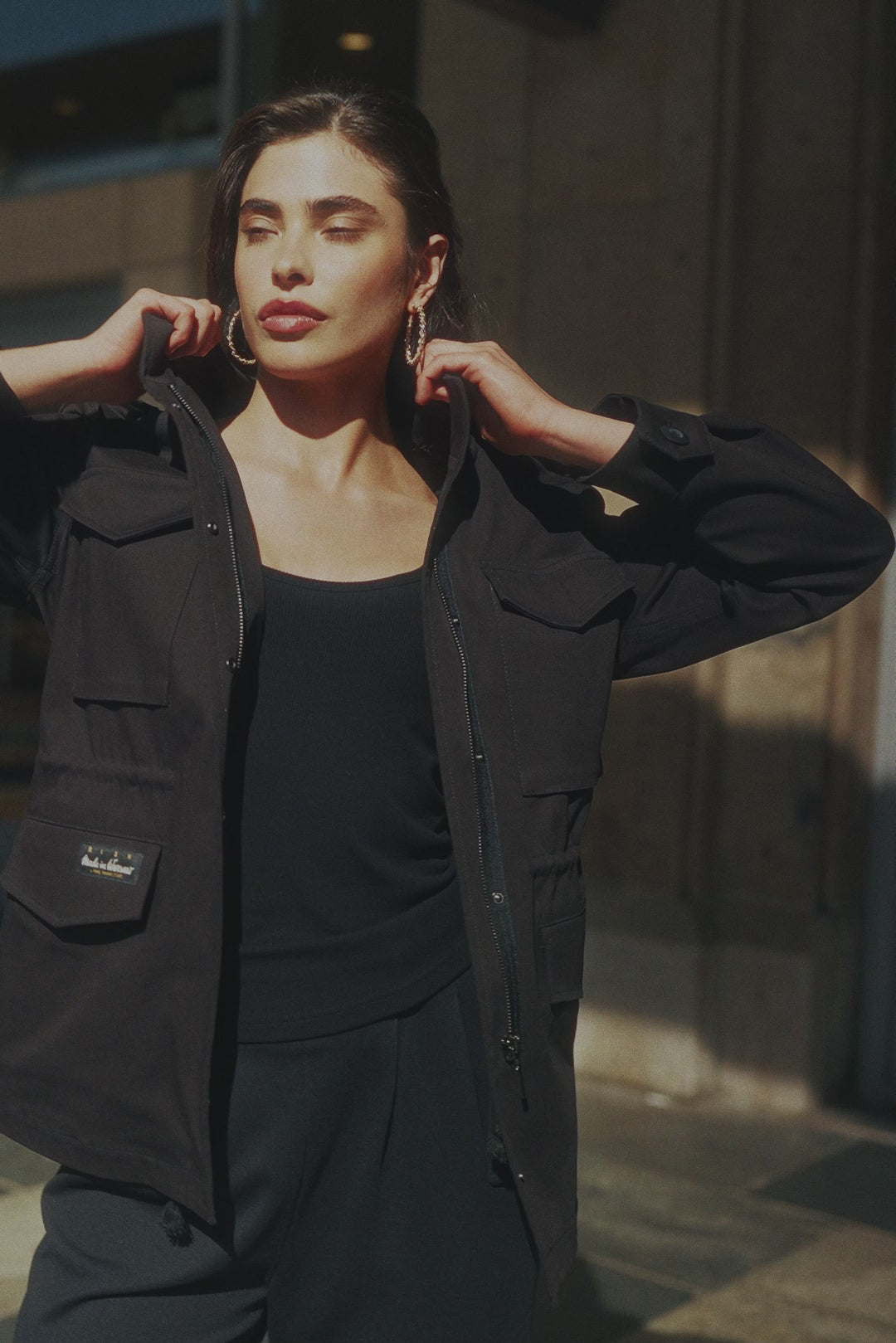 Jacket M65 black Swanski Studio embroidery