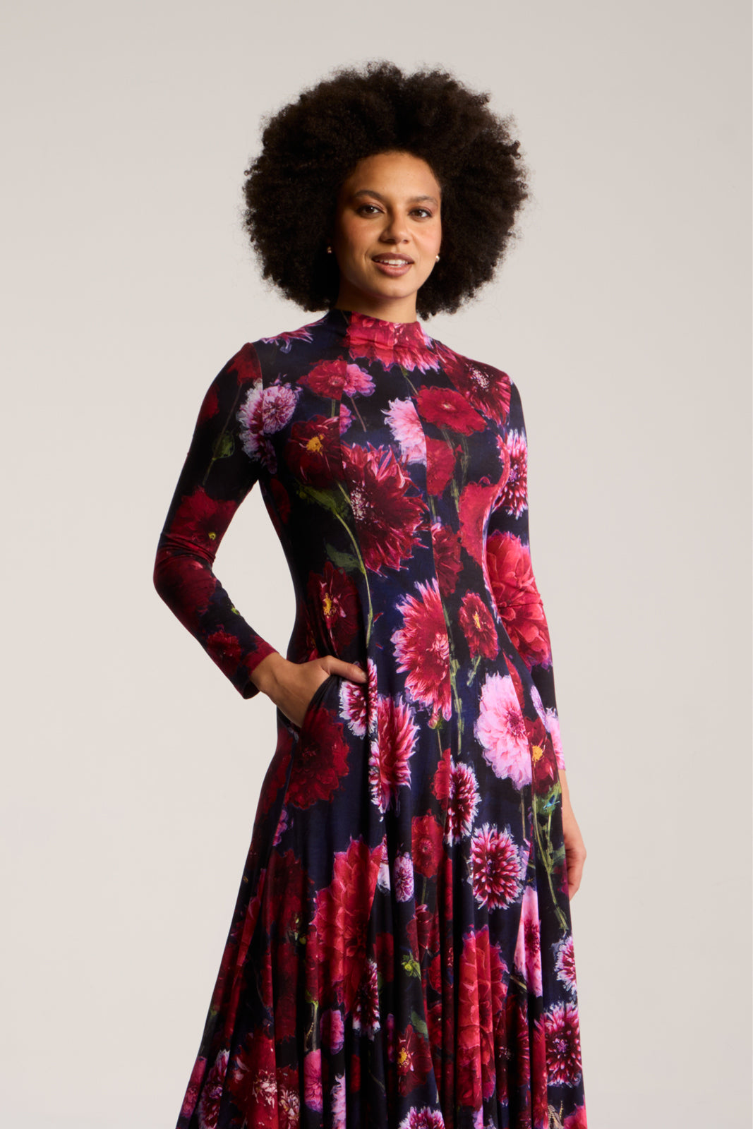 Dress LET’S DANCE dahlias print