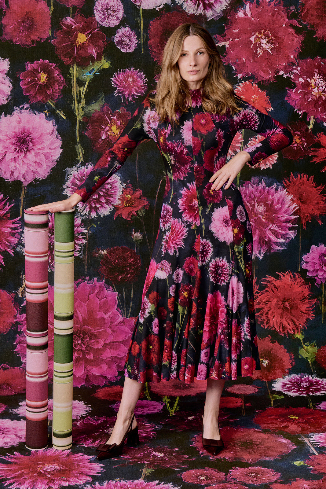 Dress LET’S DANCE dahlias print