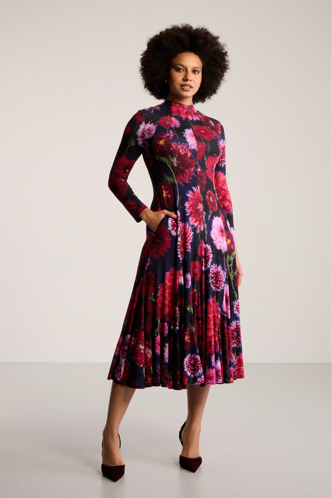 Dress LET’S DANCE dahlias print