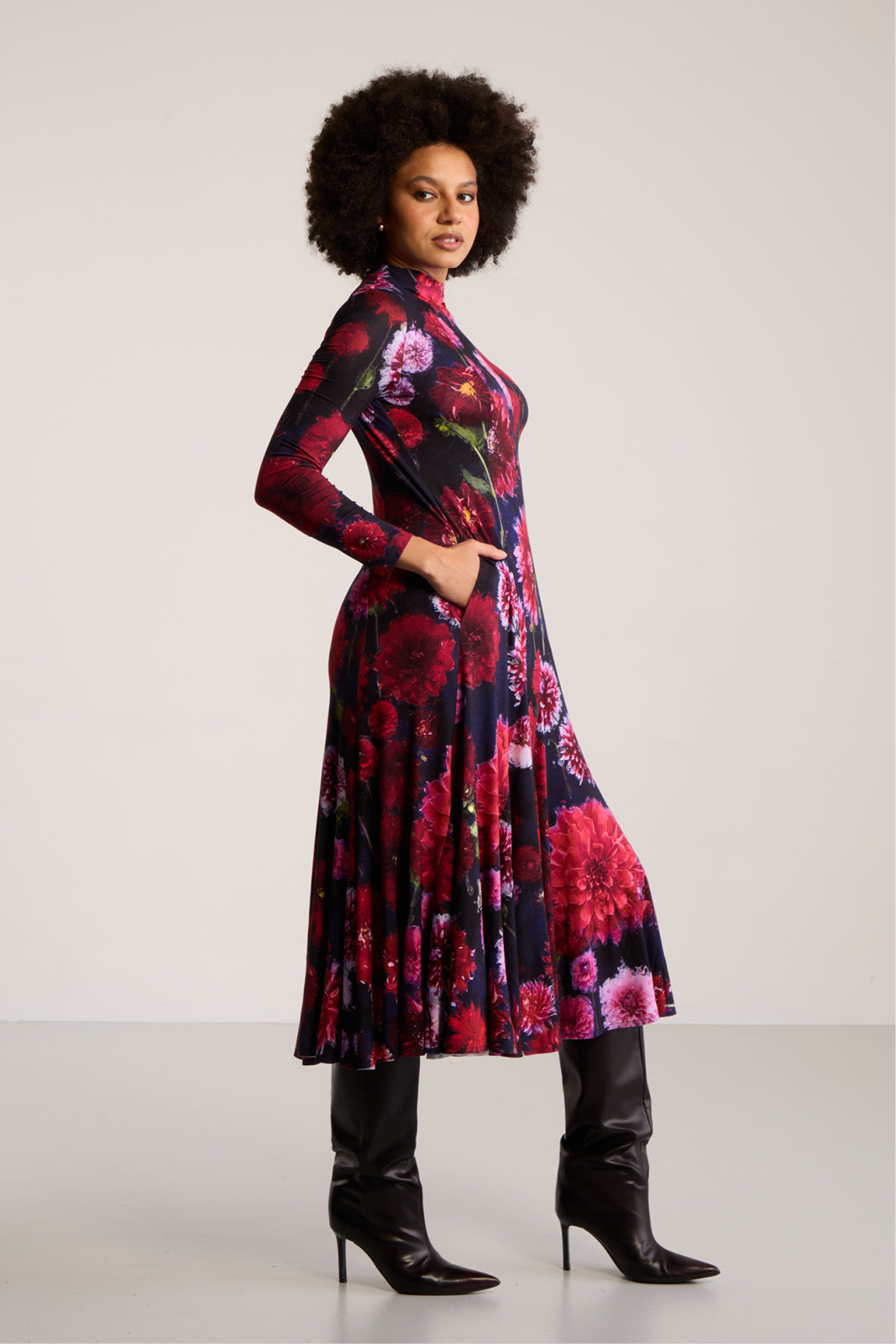 Dress LET’S DANCE dahlias print
