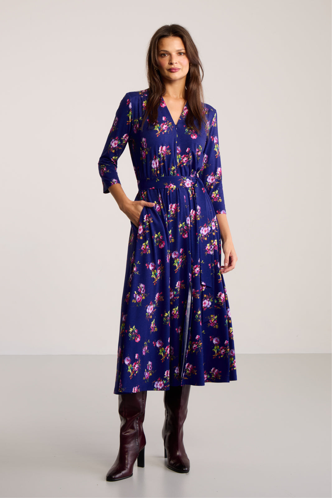Sukienka LIBERTY DRESS print risk'n'roses blue