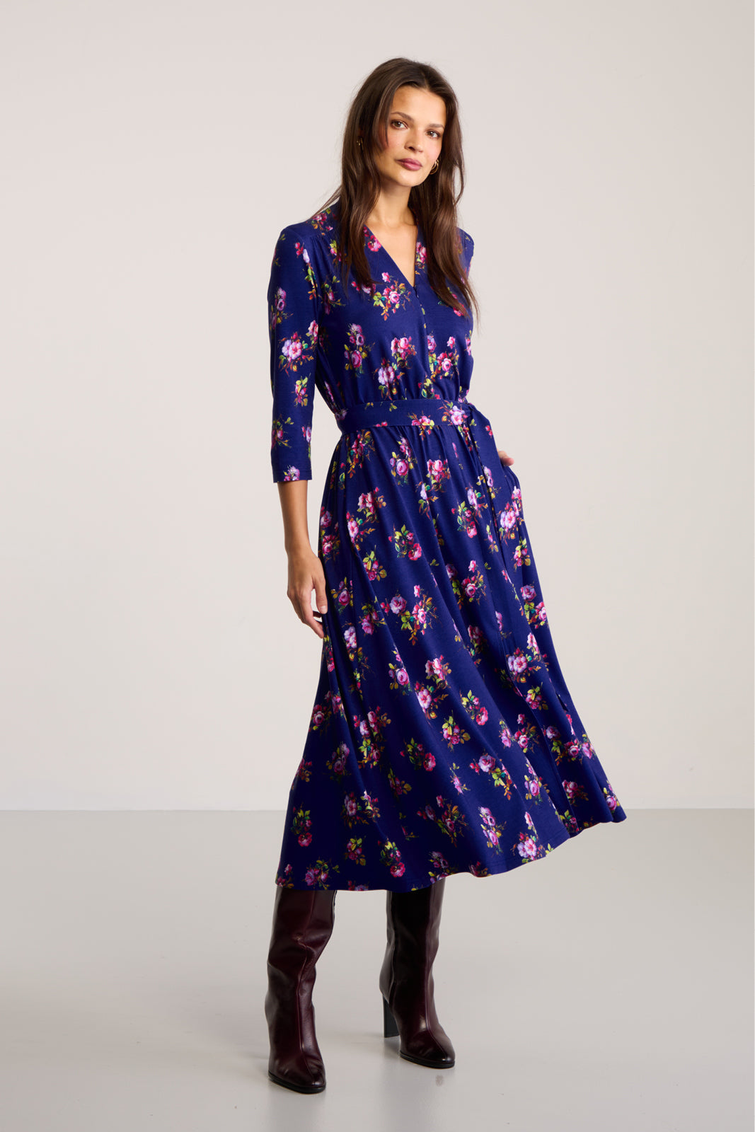 Sukienka LIBERTY DRESS print risk'n'roses blue