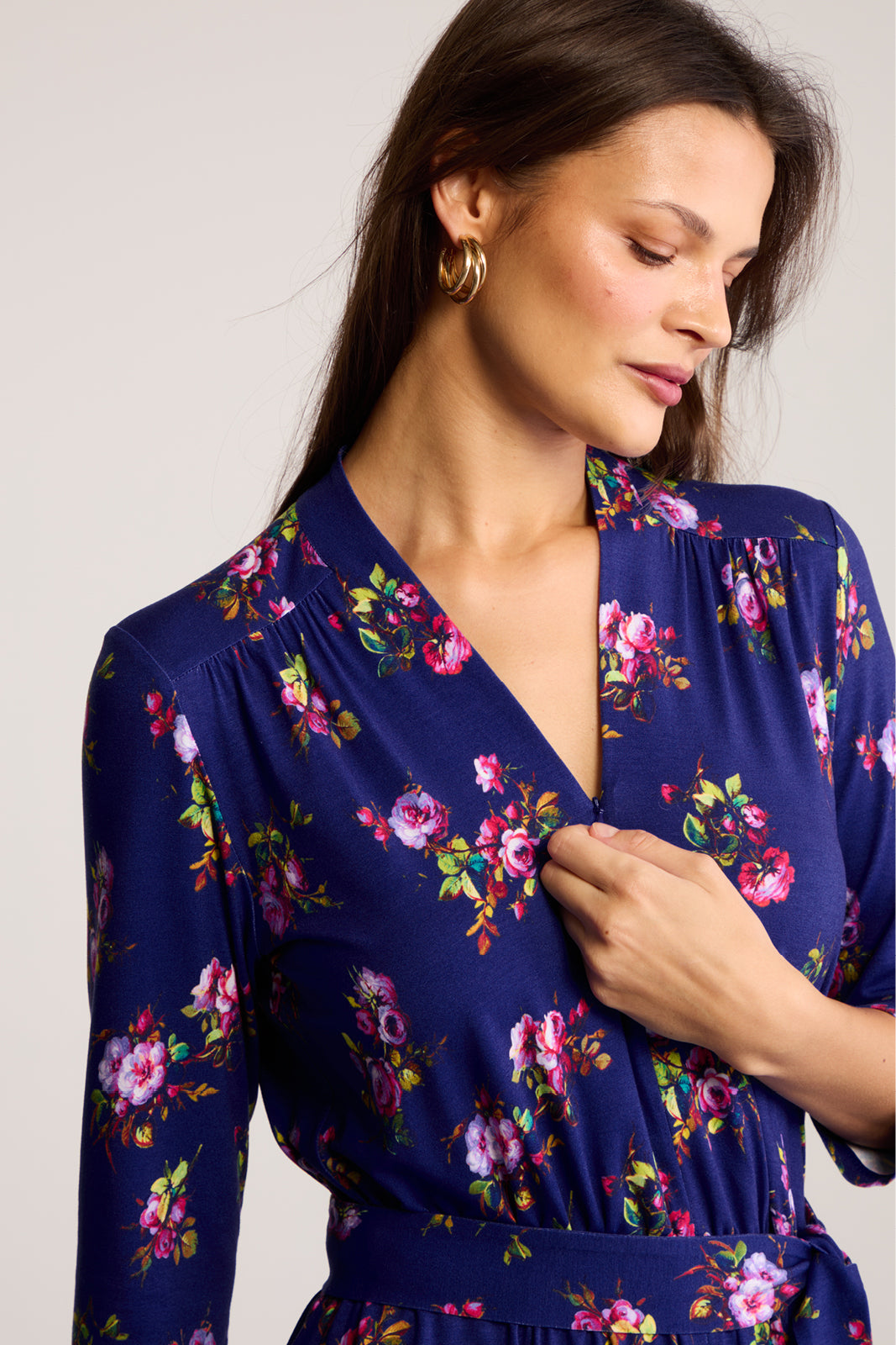 Sukienka LIBERTY DRESS print risk'n'roses blue