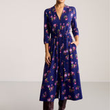 Sukienka LIBERTY DRESS print risk'n'roses blue