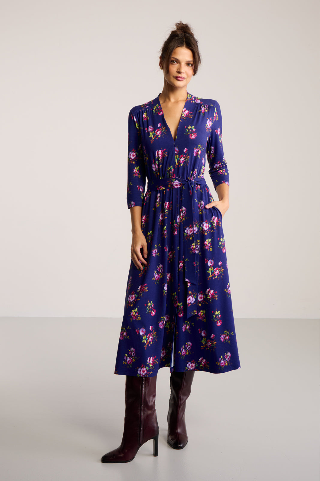 Sukienka LIBERTY DRESS print risk'n'roses blue