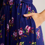 Sukienka LIBERTY DRESS print risk'n'roses blue