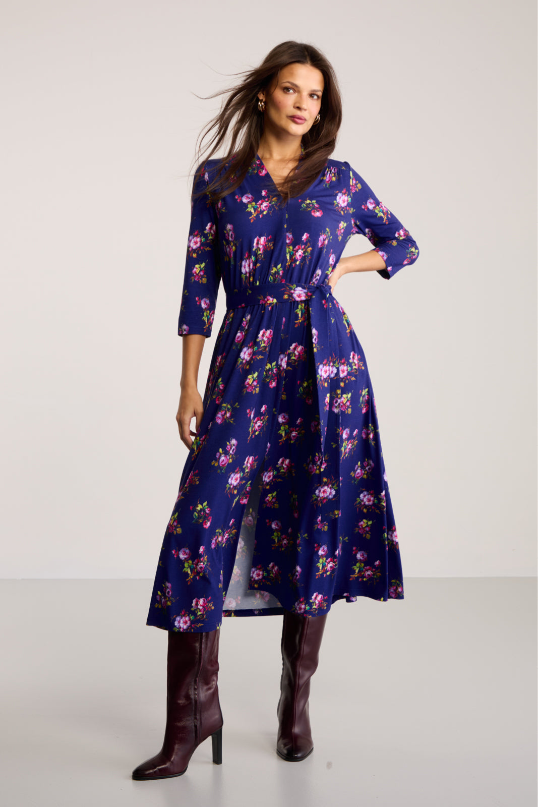 Sukienka LIBERTY DRESS print risk'n'roses blue