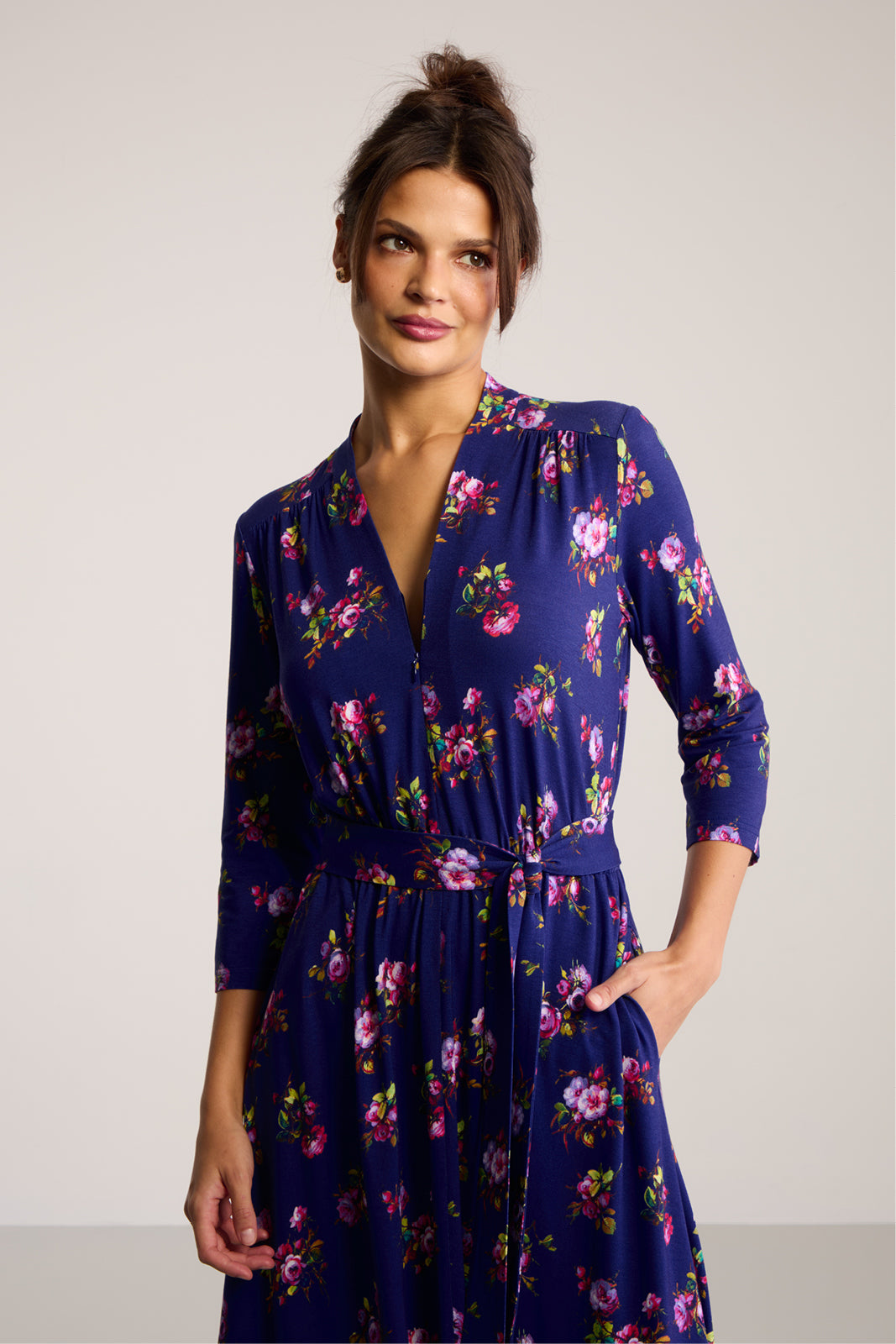 Sukienka LIBERTY DRESS print risk'n'roses blue