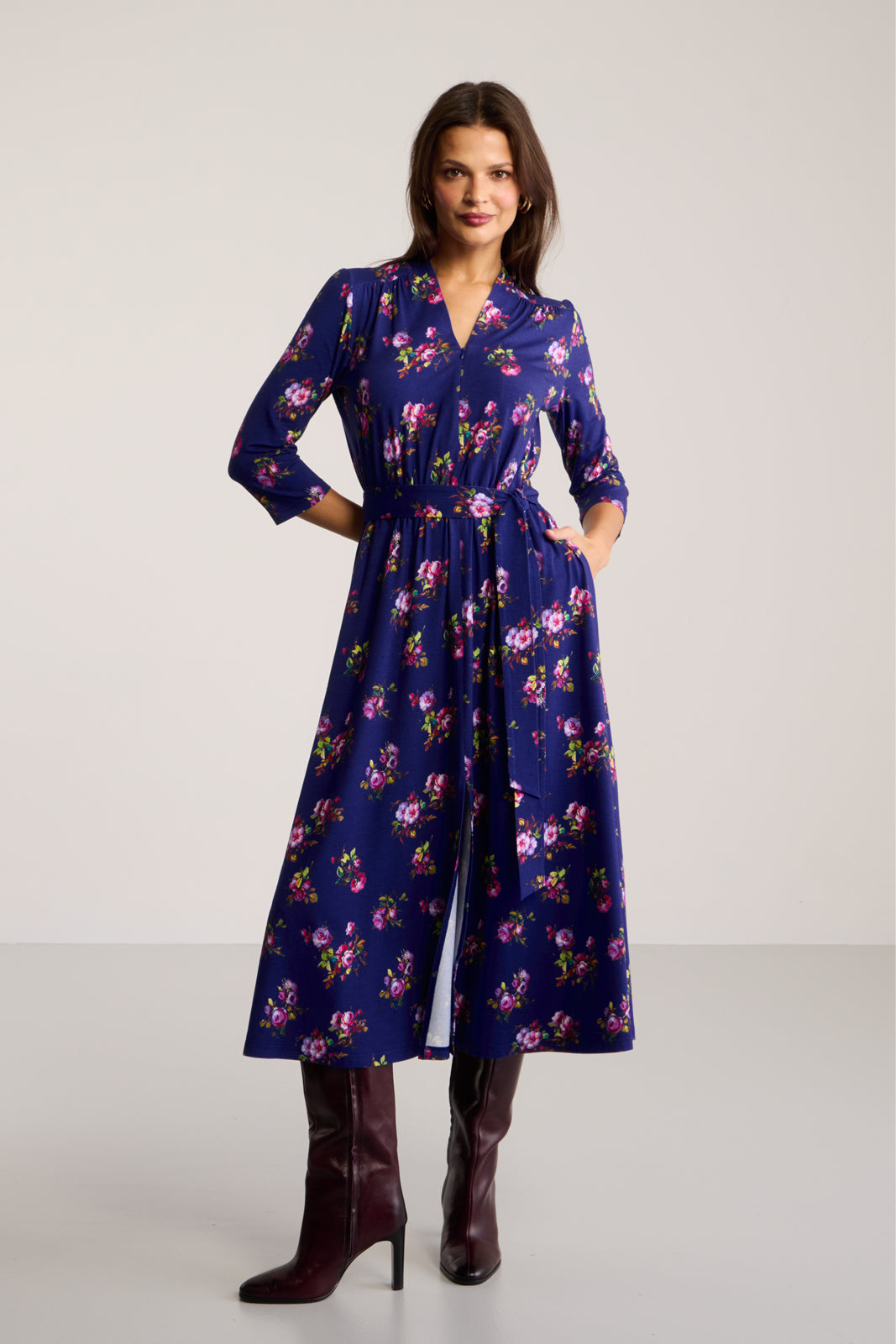 Sukienka LIBERTY DRESS print risk'n'roses blue