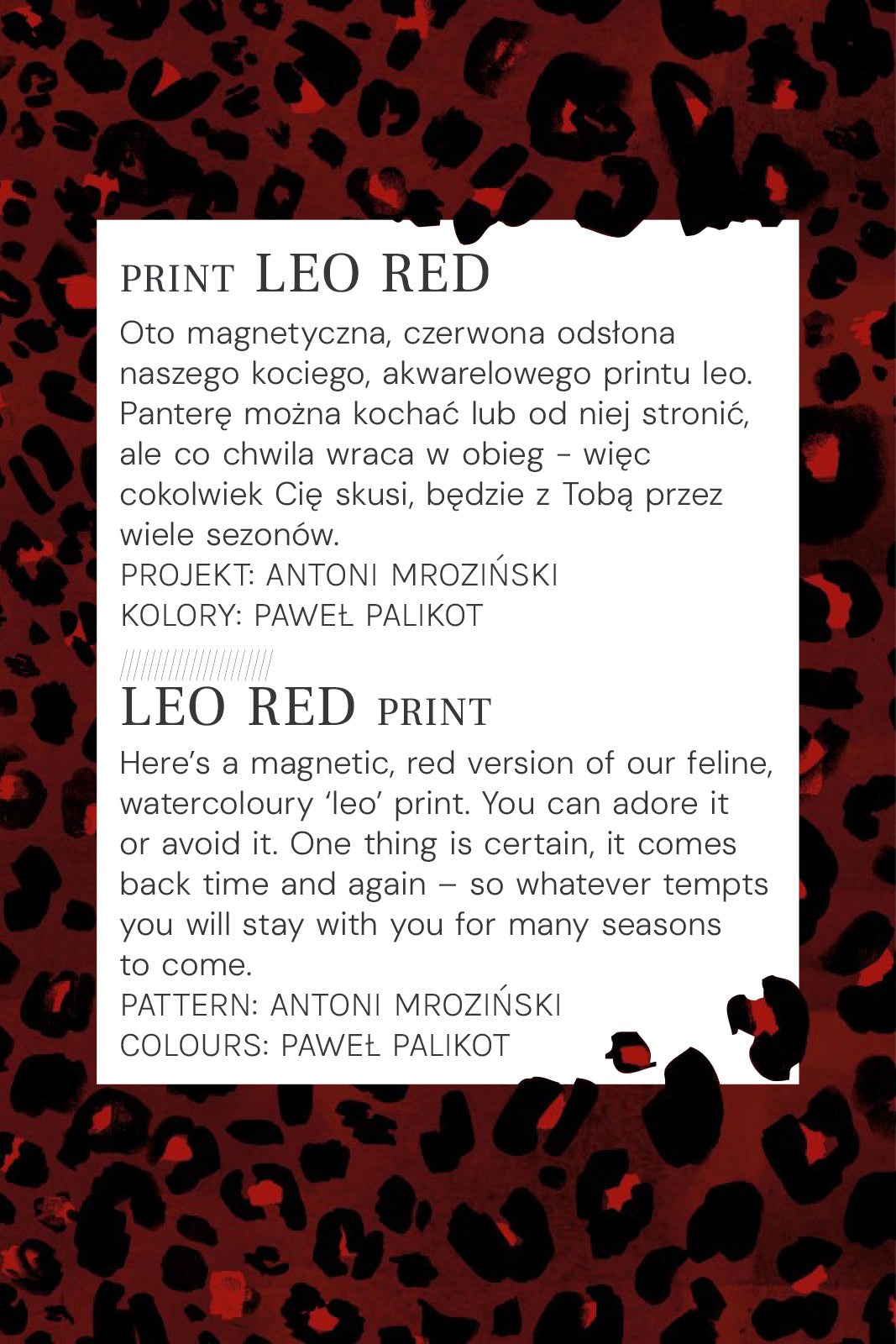 Sukienka MIŁOŚĆ print leo red