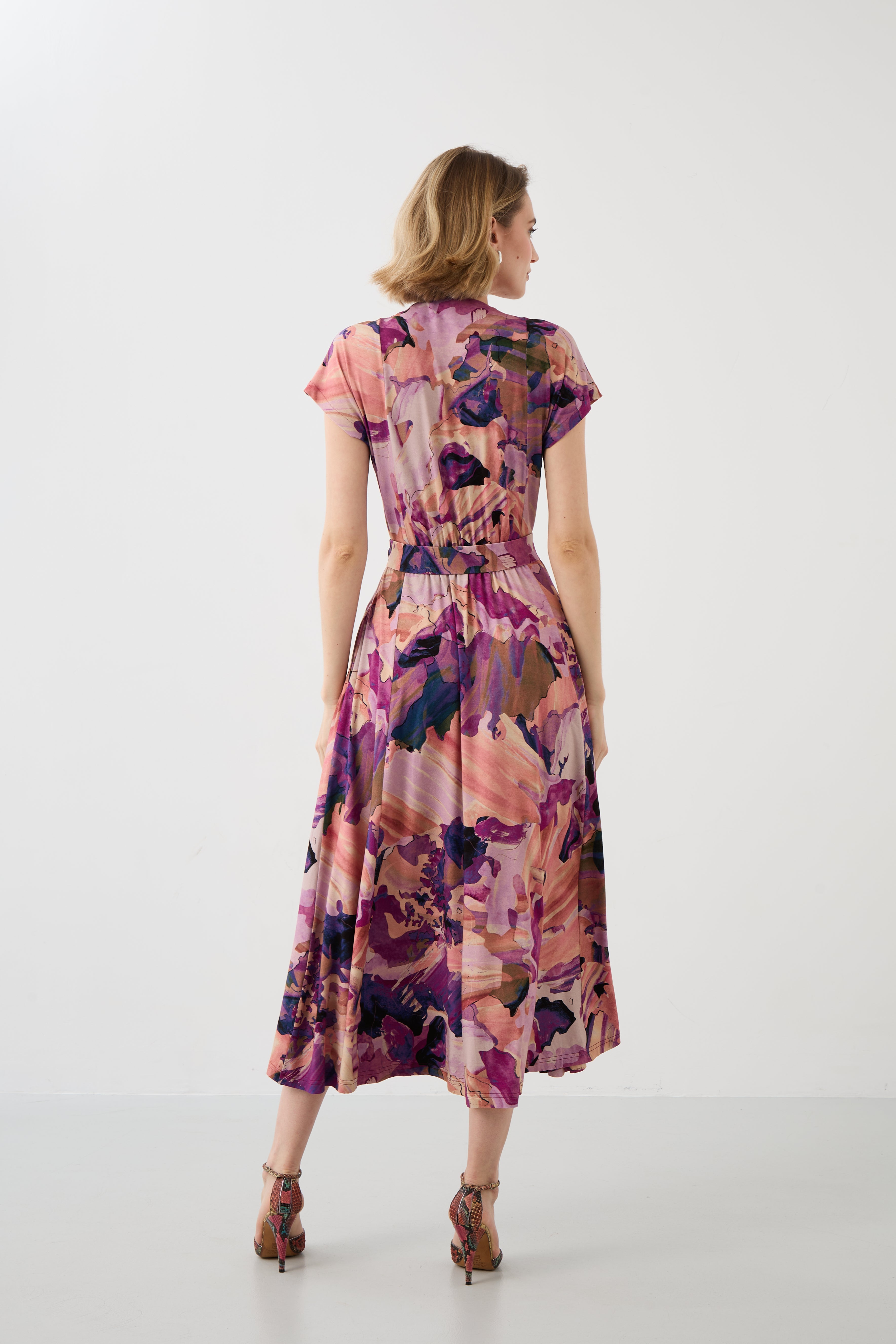 Dress TUSCANY Dreamworld pink & mauve print